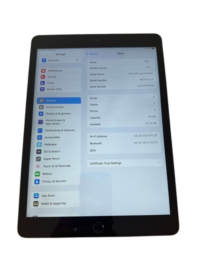 Refurbished (Excellent) - iPad 10.2" 128G with Wi-Fi (8 Generation)