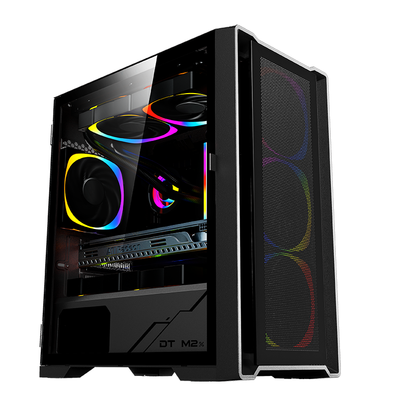 Gaming PC Ryzen 5 5500, RTX 50 Series DLSS 4-AI Powered Performance, 16G DDR4, 1TB NVMe, Windows 11 Pro