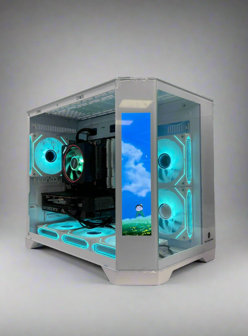 Gaming PC Ryzen 7 5800XT, RTX 50 Series DLSS 4-AI Powered Performance, 32G DDR4, 1TB NVMe, Windows 11 Pro -  Integrated LCD screen