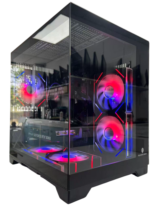 Gaming PC Ryzen 5 5500, RTX 50 Series DLSS 4-AI Powered Performance, 16G DDR4, 1TB NVMe, Windows 11 Pro
