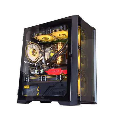 Gaming PC Ryzen 5 5500, RTX 50 Series DLSS 4-AI Powered Performance, 16G DDR4, 1TB NVMe, Windows 11 Pro