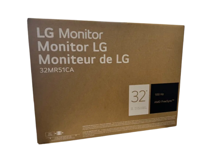 Brand New LG Monitor 32MR51CA 32" 1080P 100 Hz. AMD FreeSync