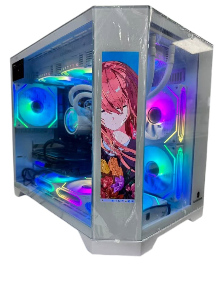Gaming PC Ryzen 5 7600X, RTX 5060, DLSS 4-AI Powered Performance, 32G DDR5, 1TB NVMe, Windows 11 Pro - Integrated LCD screen