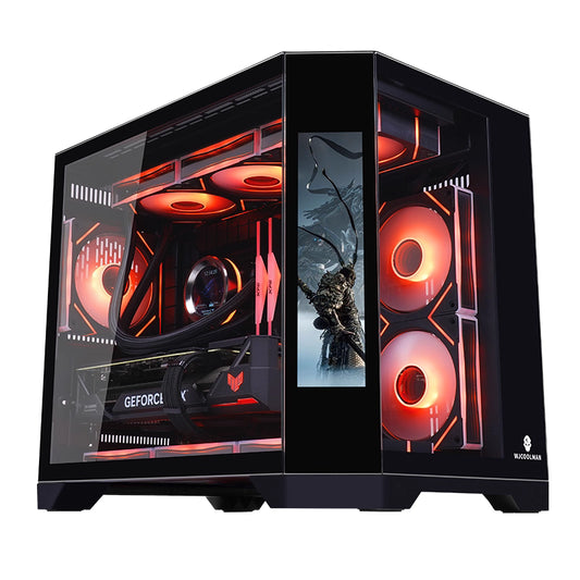 Gaming PC Ryzen 5 7600X, RTX 5060, DLSS 4-AI Powered Performance, 32G DDR5, 1TB NVMe, Windows 11 Pro - Integrated LCD screen