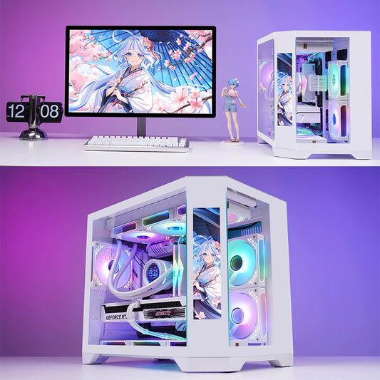 Gaming PC Ryzen 7 5800XT, RTX 50 Series DLSS 4-AI Powered Performance, 32G DDR4, 1TB NVMe, Windows 11 Pro -  Integrated LCD screen