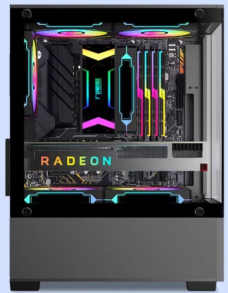 Jiuweihu Small Sea View Room Mini Computer Case Desktop|  Matx Glass | Full Side Transparent Itx Compact Atx