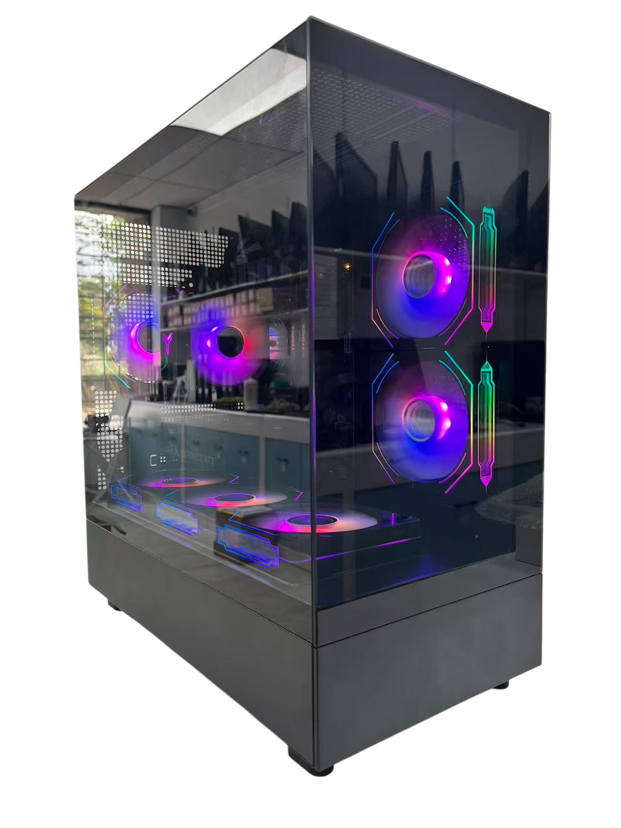 Gaming PC Ryzen 5 9600X, RTX 50 series, DLSS 4-AI Powered Performance, 32G DDR5, 1TB NVMe, Windows 11 Pro - Uniway Computer Ontario