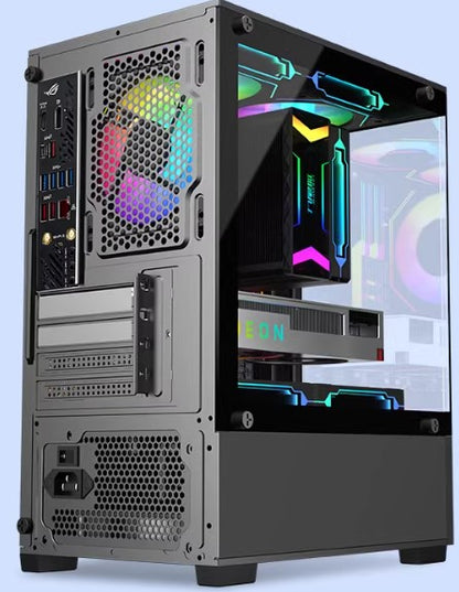 Jiuweihu Small Sea View Room Mini Computer Case Desktop|  Matx Glass | Full Side Transparent Itx Compact Atx